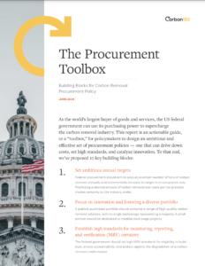 The Procurement Toolbox: Building Blocks for Carbon Removal Procurement Policy